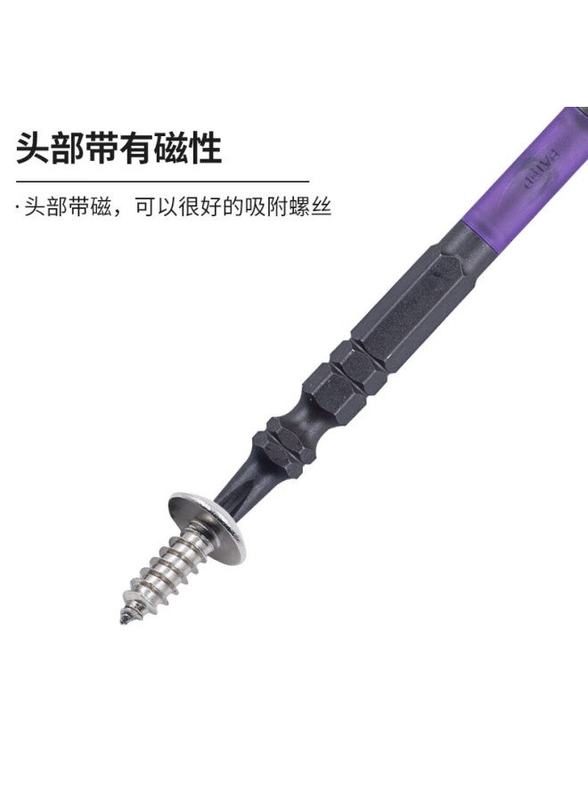 Anex Black Dragon Toughness Screwdriver Bit Abrs-2065, 40v Magnetic Double-headed Screwdriver Ph2x65mm, Pack Of 2 - Image 4