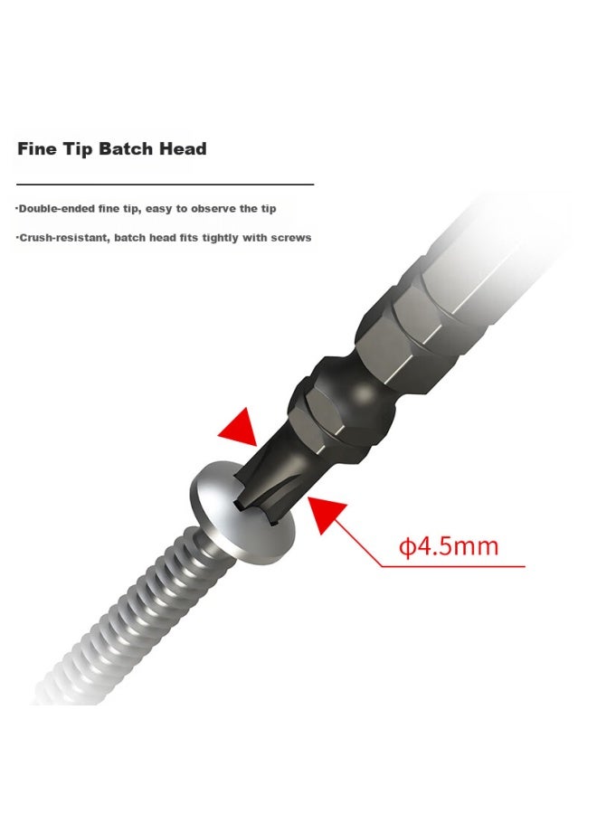 Anex Black Dragon Toughness Screwdriver Bit Abrs-2065, 40v Magnetic Double-headed Screwdriver Ph2x65mm, Pack Of 2 - Image 3