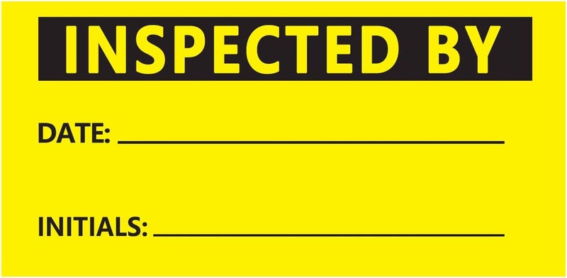Top label 2X1 Inches Inspected by Stickers,Quality Control Inventory Labels for Company Handling Shipping Warehouse Inventory Quality Control Organization,500 Pcs Per Roll - Image 2