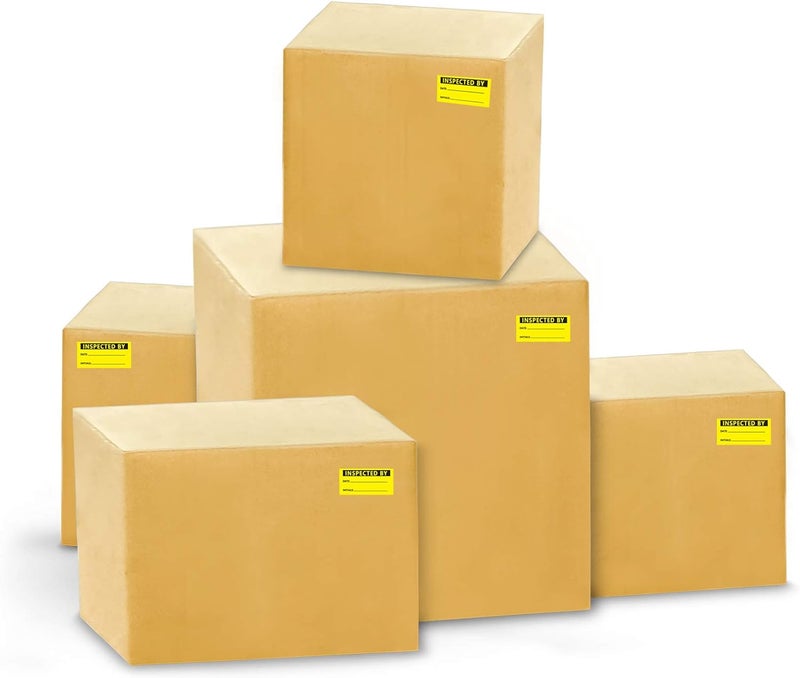Top label 2X1 Inches Inspected by Stickers,Quality Control Inventory Labels for Company Handling Shipping Warehouse Inventory Quality Control Organization,500 Pcs Per Roll - Image 4