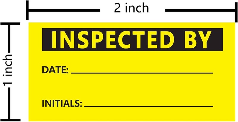 Top label 2X1 Inches Inspected by Stickers,Quality Control Inventory Labels for Company Handling Shipping Warehouse Inventory Quality Control Organization,500 Pcs Per Roll - Image 5