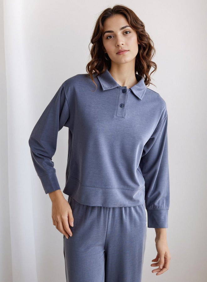Splash FAV Pyjama Set Collared T-shirt & Trousers - Image 1
