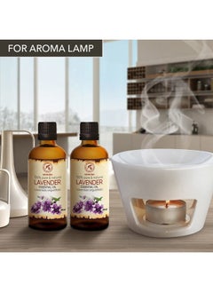 Aromatika Lavender Essential Oils 6.8 Fl Oz for Diffusers - Aromatherapy - Pure Lavender Oil - Fragrance Oil for Sleep - Skin Care - Body - Hair  - Image 3