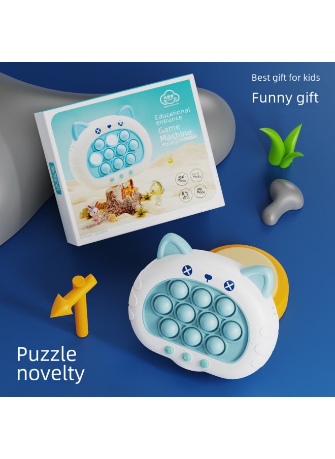 Generic - Stress Relief Children's Game Machine Quick Push Whack A Mouse Logic Thinking Pass The Level Toy Plastic Material For Kids-Color:Second Generation Cat - Image 1