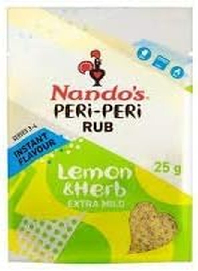 Nando's Lemon & Herb Peri Peri Rub Mild (25g) - Pack of 2 - Image 2