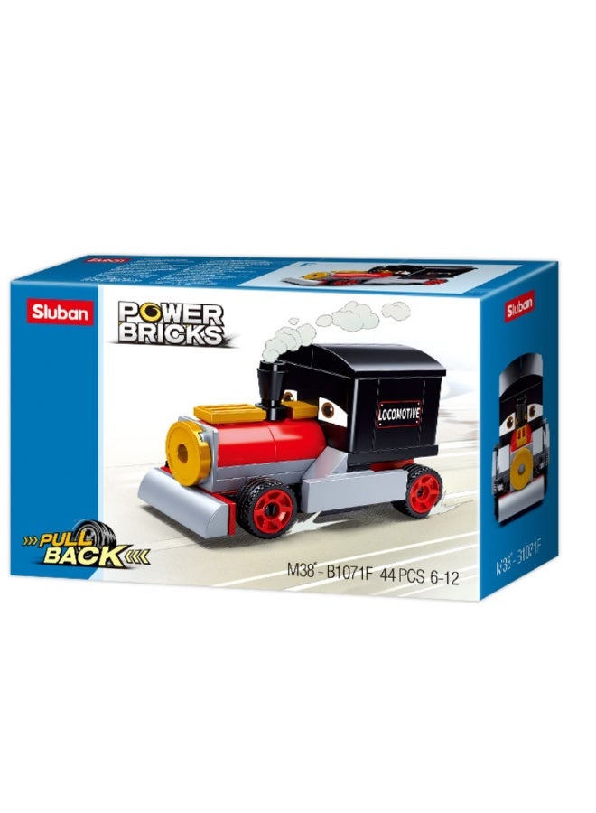 Sluban Sluban - Power Bricks Red and Black Car Model with Eyes 44 Pieces - M38-B1071F  - Image 1