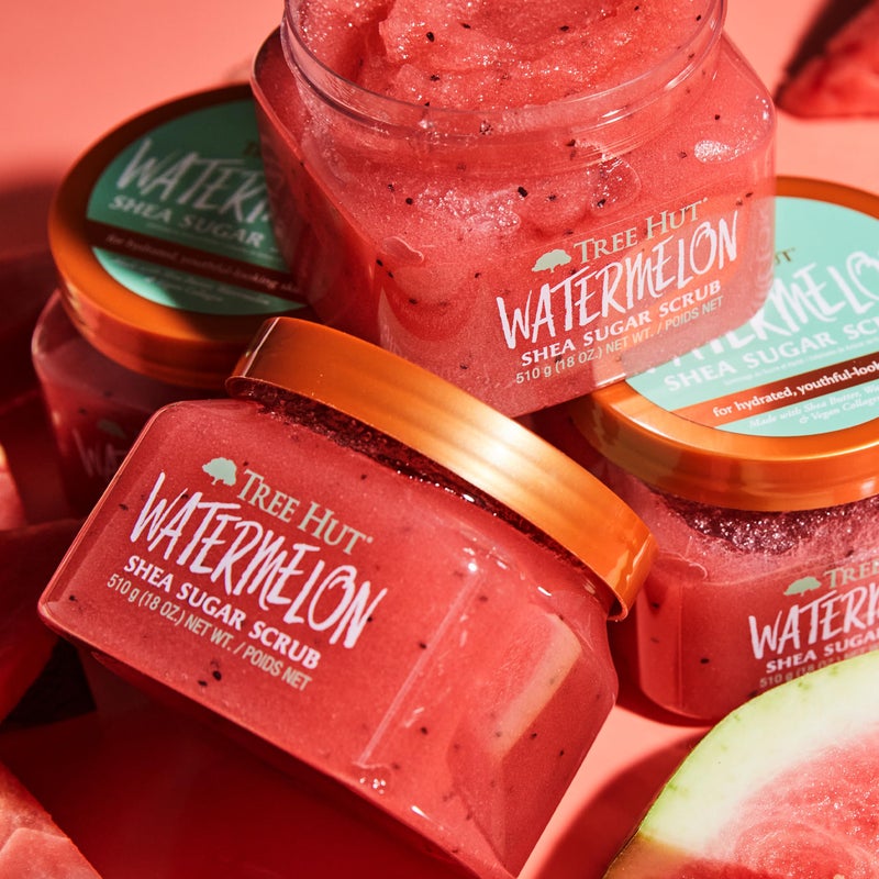 Tree Hut Watermelon Shea Sugar Scrub | Exfoliating Body Scrub Removes Dead, Dry Skin for a Soft & Hydrated Feel | Nourishing Essential Body Care | 18 fl oz. - Image 2