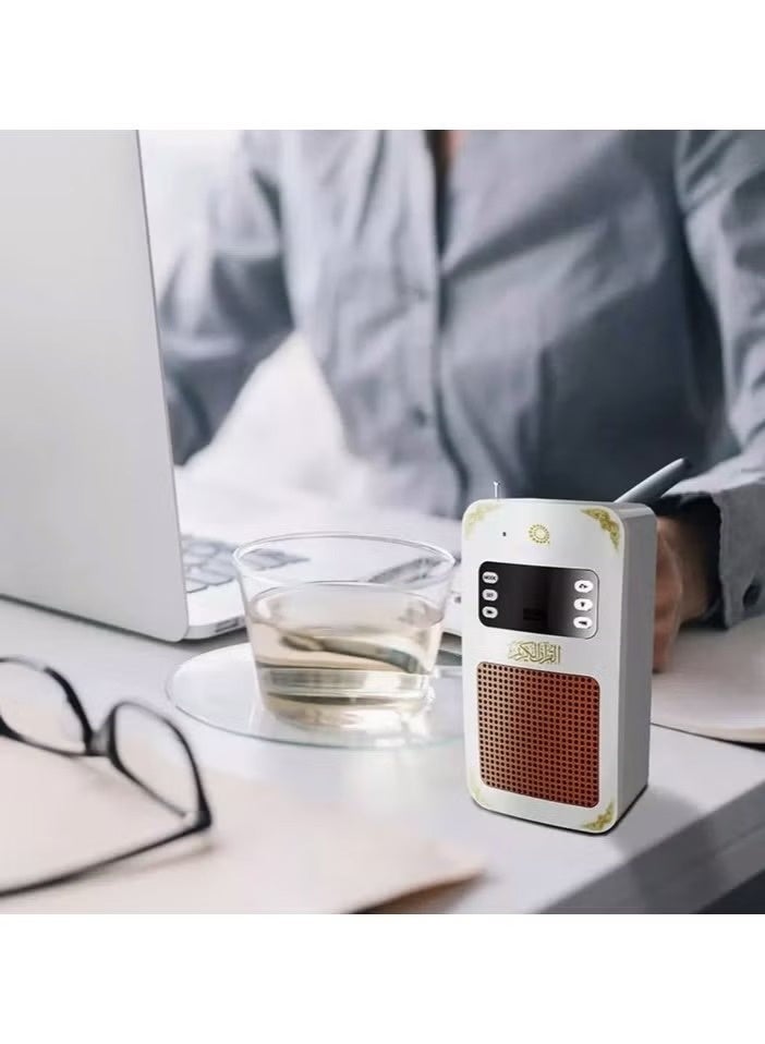 Bluetooth Quran Speaker with Remote & FM Radio Wall-Mounted Quran Audio Player 16-Language Translation USB, TF Card & Bluetooth Support Clear Quran Recitation SQ-669 - Image 2