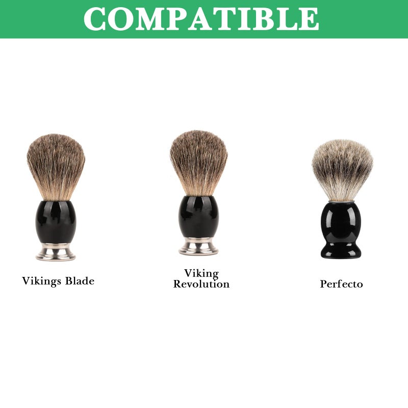 Linkidea Shower Shaving Brush Stand, Safety Razor Holder, Compatible with Vikings Blade Chieftain, Emperor Augustus Razor (Brushed Nickel) - Image 5