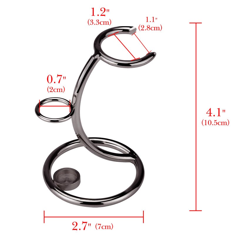 Linkidea Shower Shaving Brush Stand, Safety Razor Holder, Compatible with Vikings Blade Chieftain, Emperor Augustus Razor (Brushed Nickel) - Image 3