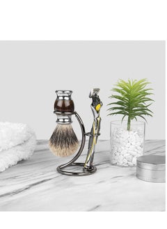 Linkidea Linkidea Shower Shaving Brush Stand, Stainless Steel Safety Razor Holder, Comaptible with Vikings Blade Chieftain, Emperor Augustus Razor (Brushed Nickel)  - Image 4