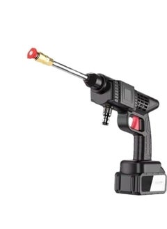Huitich 12V High-Pressure Car Washing Water Gun Black Includes 1 Battery, 3-Section 5m Tube  - Image 1
