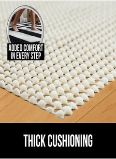 Gorilla Grip The Original Gorilla Grip Extra Strong Rug Pad Gripper, 5x7 FT, Grips Keep Area Rugs in Place, Thick Slip and Skid Resistant Pads for Hard Floors Under Carpet Mat Cushion and Hardwood Floor Protection  - Image 4