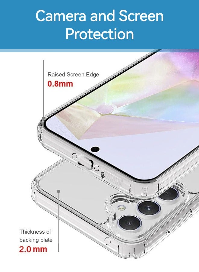 Tersely Crystal Clear Case Cover for Samsung Galaxy A35 2024, Hard Back Slim Shockproof Bumper, Non-Yellowing, Wireless Charging Compatible for Samsung Galaxy A35 6.6 inch - Image 5