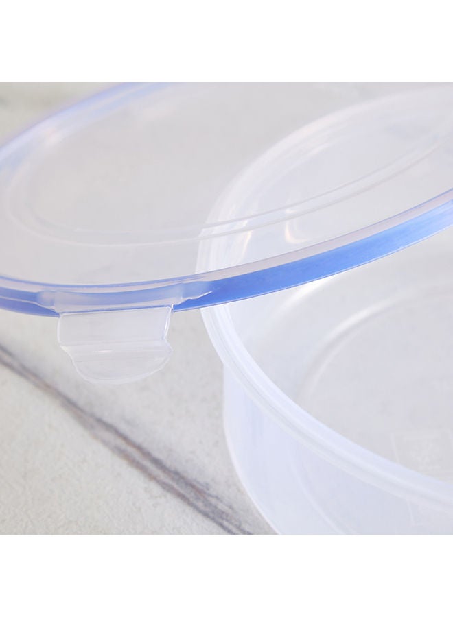 Lock and Store Round Flat Container 6.5 x 21 x 21 cm