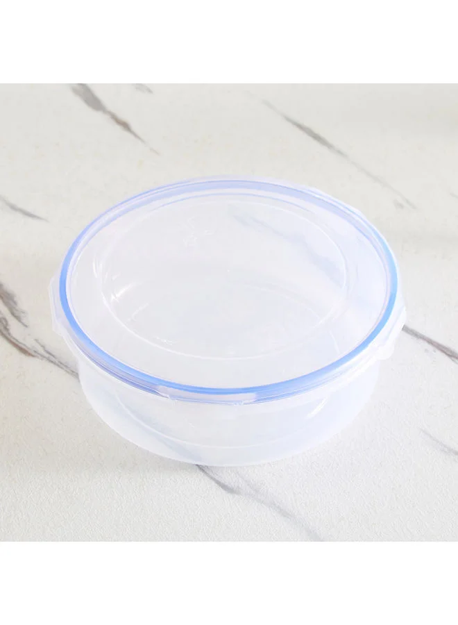Home Box Lock and Store Round Flat Container 6.5 x 21 x 21 cm
