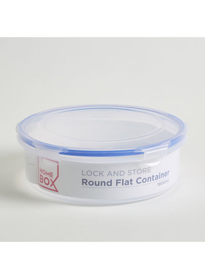 Lock and Store Round Flat Container 6.5 x 21 x 21 cm