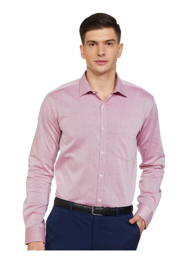 Park Avenue Park Avenue Men's Structure Slim Fit Shirt (PMSX17129-R4_Medium Red  - Image 1