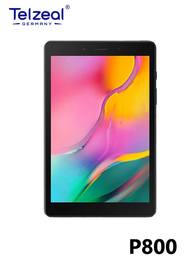 تابلت Telzeal P800 بشاشة 8 بوصات يعمل بنظام Android 12 مع شريحة اتصال مزدوجة وذاكرة وصول عشوائي 6 جيجابايت وذاكرة قراءة فقط 256 جيجابايت وبطارية 5000 مللي أمبير وبطارية 5000 مللي أمبير في الساعة ولوحة مفاتيح لاسلكية باللون الرمادي من Telzeal