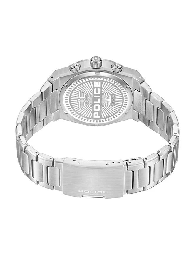 POLICE Salkantay Watch For Men Grey Dial And Silver Bracelet
