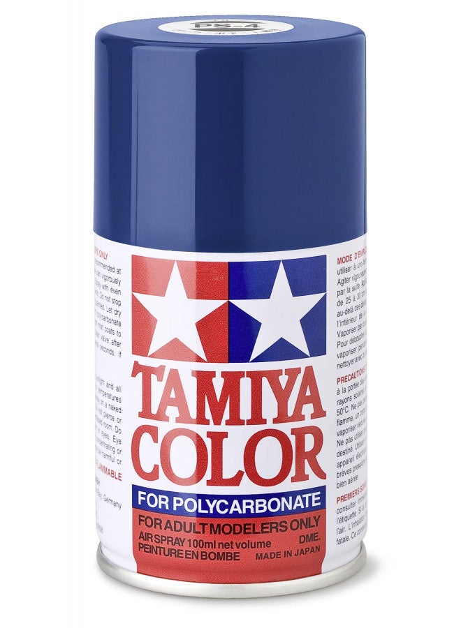 Tamiya TAM86004 86004 PS-4 Blue Spray Paint, 100ml Spray Can - Image 1