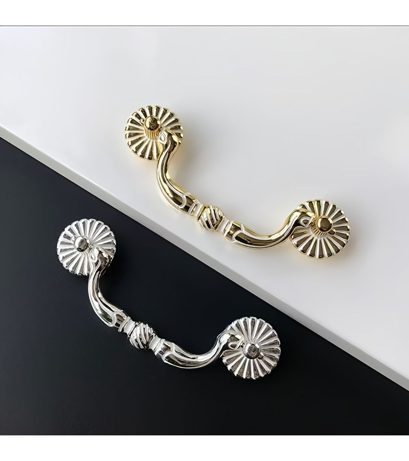 Golden White 96 Hole Spacing Handle for Furniture Drawers Cabinet Pulls Wardrobe - Image 4