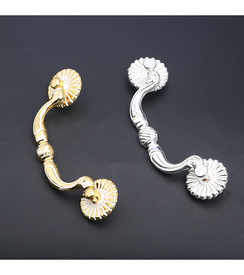 Golden White 96 Hole Spacing Handle for Furniture Drawers Cabinet Pulls Wardrobe - Image 1