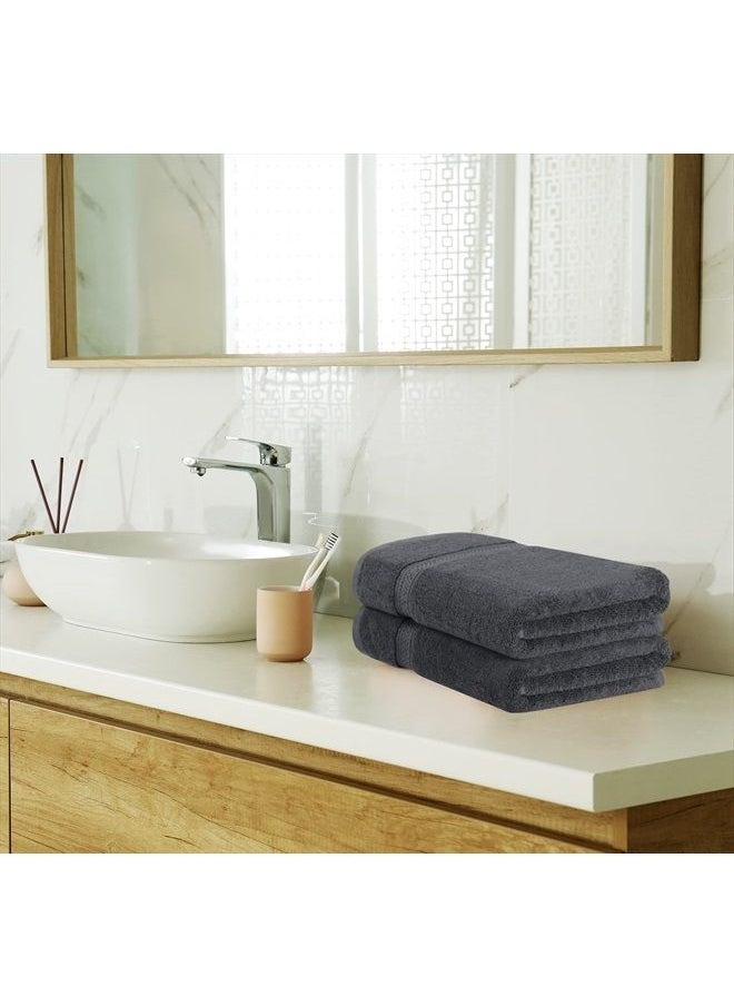 Utopia Towels - 8-Piece Premium Towel Set, 2 Bath Towels, 2 Hand Towels, and 4 Wash Cloths, 600 GSM 100% Ring Spun Cotton Highly Absorbent Towels for Bathroom, Gym, Hotel, and Spa (Grey) - Image 1
