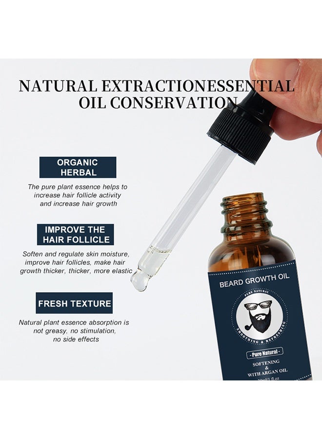 APPTI Beard Growth Oil - Softens Facial Hair And Promotes Beard Restoration Of Softness And Shine Beard Growth Oil 30ML - Image 2