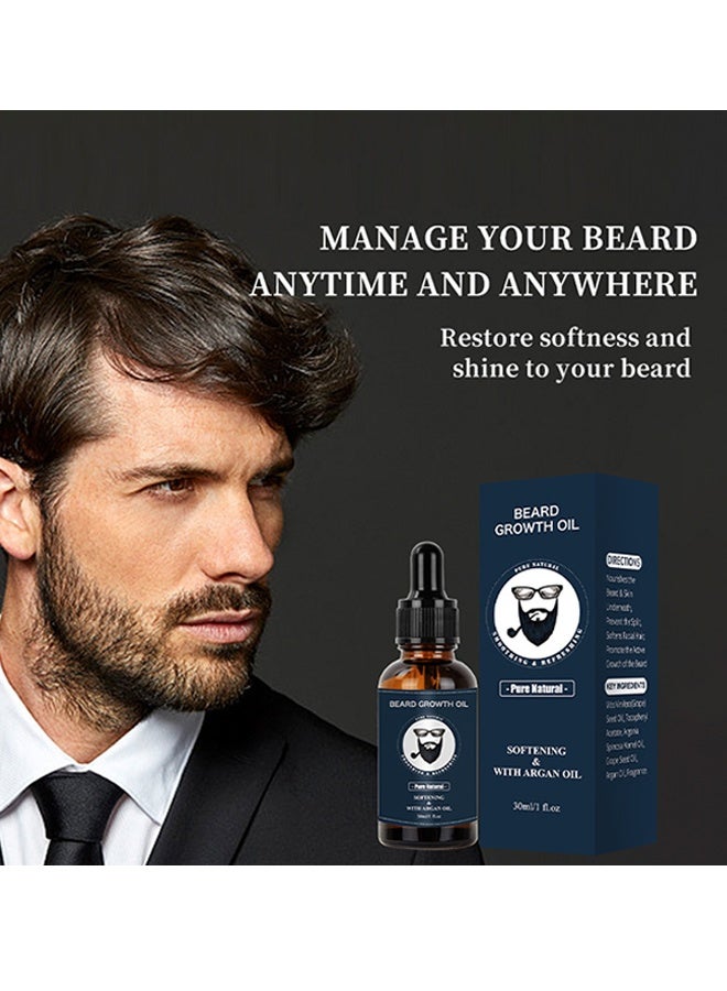 APPTI Beard Growth Oil - Softens Facial Hair And Promotes Beard Restoration Of Softness And Shine Beard Growth Oil 30ML - Image 3