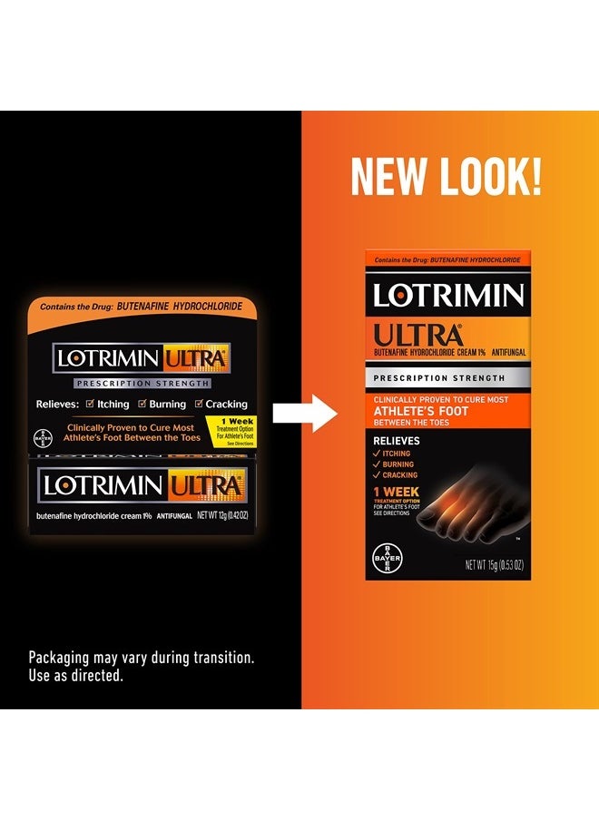 Lotrimin Ultra 1 Week Athlete's Foot Treatment, Prescription Strength Butenafine Hydrochloride 1%, Cures Most Athlete's Foot Between Toes, Cream, 53 Ounce (15 Grams) (Packaging May Vary)  - Image 4