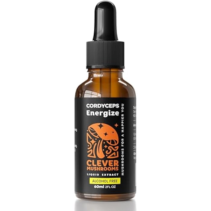 Cordyceps Tincture – 100% Fruiting Body Extract – Dual Extraction for Maximum Potency – USA Grown – Natural Energy & Endurance Support