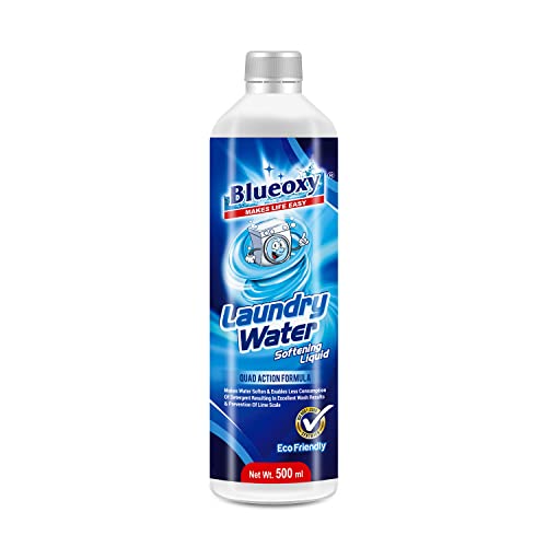 Blueoxy Laundry Water Softener Liquid | Water Softener Liquid For Washing Machine | Washing Machine Water Softener | Ecological Formulation | 500 Ml | Qty 1, 1 Count - Image 1