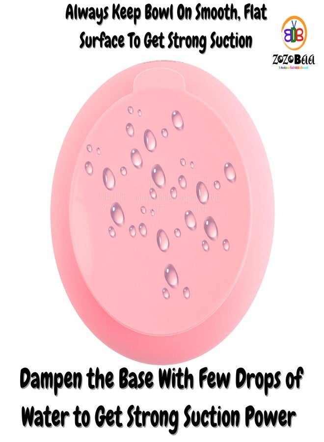 ZoZoBaa Silicone Baby Bowl & Tiny Drinking Open Cup | Easy Grip, Non-Slip Design & Multipurpose | Toddlers Training Set for BLW, Pack of 2, Pink - Image 5