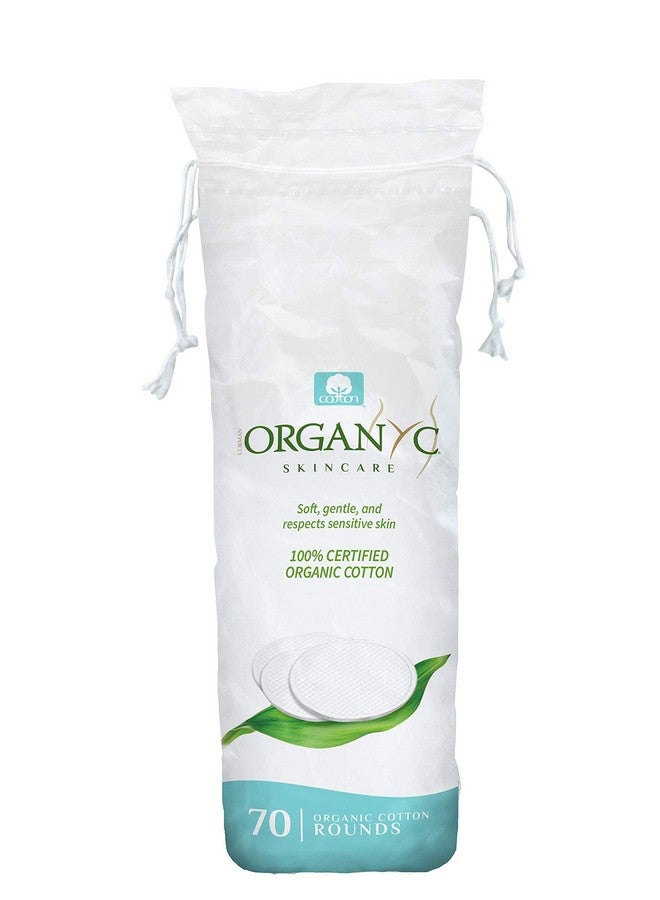 Organyc 100% Certified Organic Cotton Makeup Pads - Natural Unbleached Makeup Remover Rounds (70 Count) - Image 1