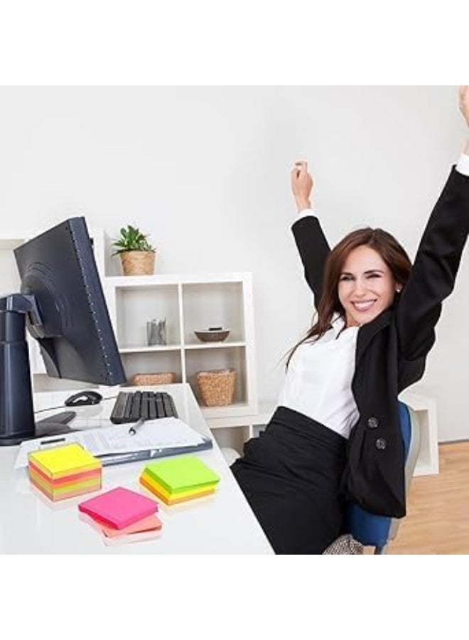 Sticky Notes 76mm x 76mm, 400 Sheets – Self Adhesive Sticky Pads, Strong Stick Notepads for Office, School, Home, To-Do Lists – Writable Paper Notes for Planner & Reminder - Image 3