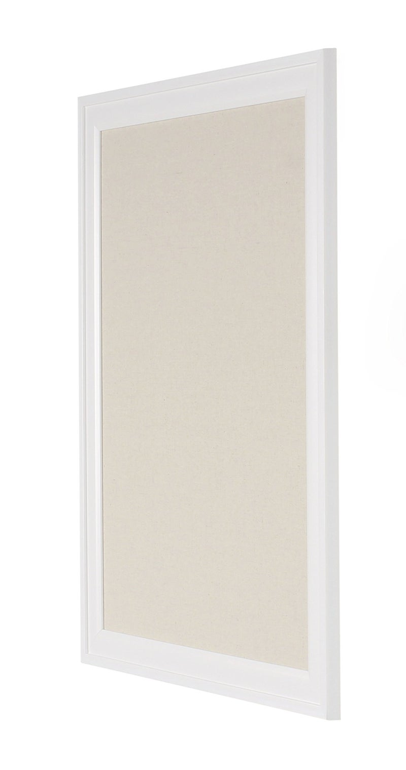 DesignOvation Bosc Framed Linen Fabric Pinboard, 23.5x29.5, White - Image 2