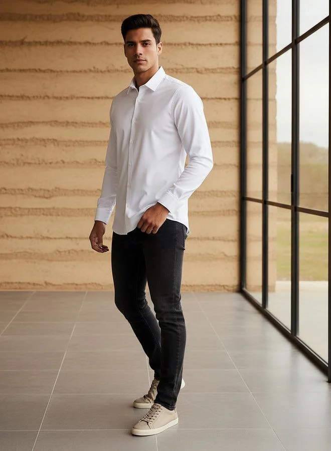Splash FAV  Oxford Shirt with Long Sleeves for Men | Best Price UAE