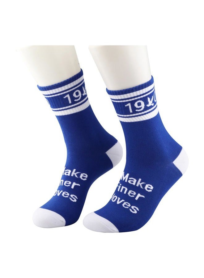 JXGZSO 2 Pairs Zeta Phi Beta Sorority Socks Blue 1920 I Make Finer Moves Socks ZPB Sorority Sister Gift (Finer Moves) - Image 5