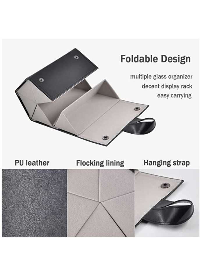 NIBEMINENT Sunglasses Organizer 5 Slots Travel Glasses Case Multiple Pairs Eyeglasses Storage Box Hanging Eyewear Holder  - Image 4