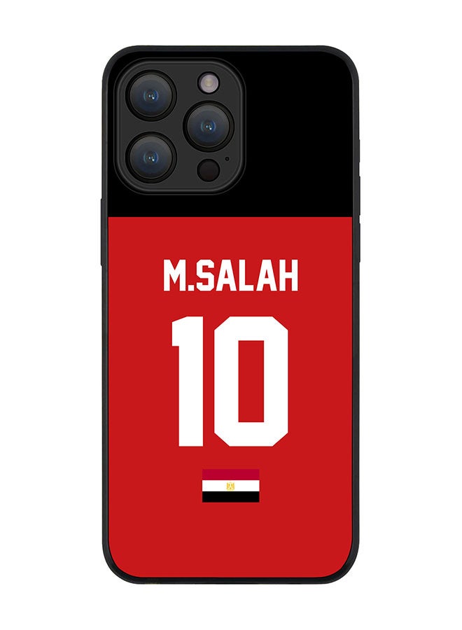 Stylizedd Cover for iPhone 15 Pro Max Case Rugged Black Slim fit Flexible Protective Phone Cases - Football Team - EgyptPlayer Name - M.Salah - Image 1