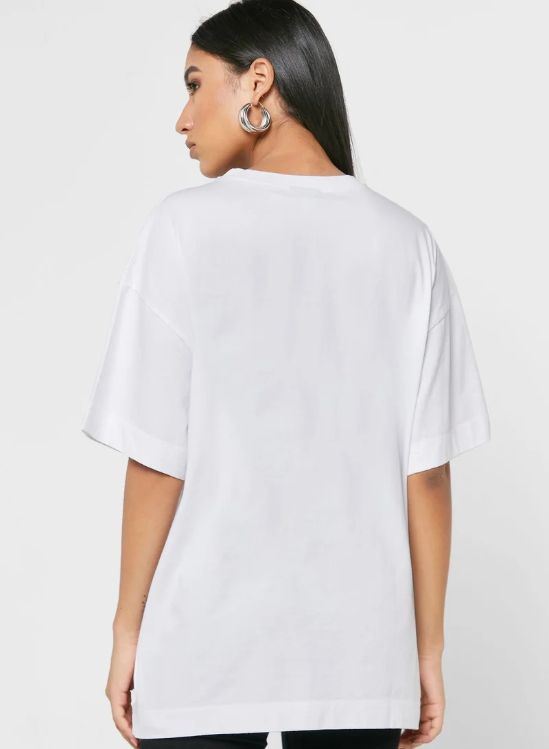 TOPSHOP Crew Neck Oversized T-Shirt