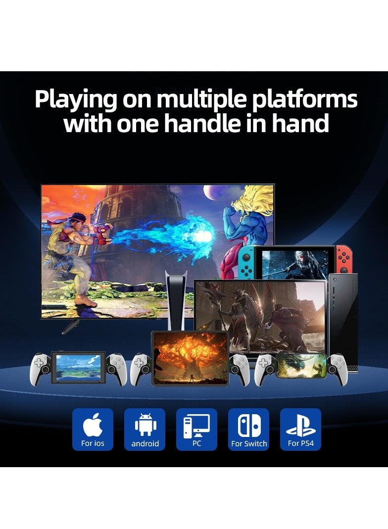 وحدة تحكم ألعاب الهاتف المحمول D9، لوحة ألعاب تلسكوبية مع اهتزاز جيروسكوبي توربو بستة محاور (أسود) - Image 5