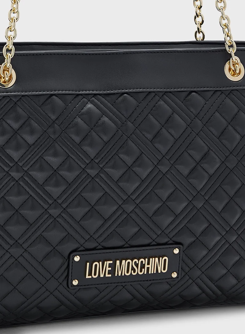 لوف موسكينو BLACK QUILTED PU BLACK QUILTED PU