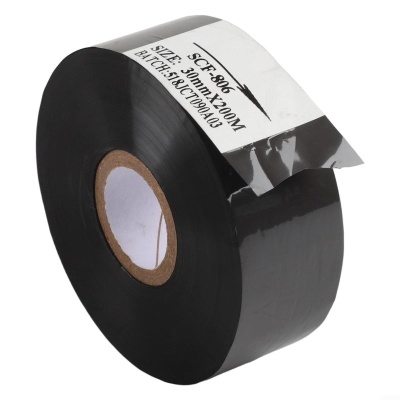 Long 200M Thermal Printer Ribbon Black Polyethylene Film 30mm Compatible - Image 2