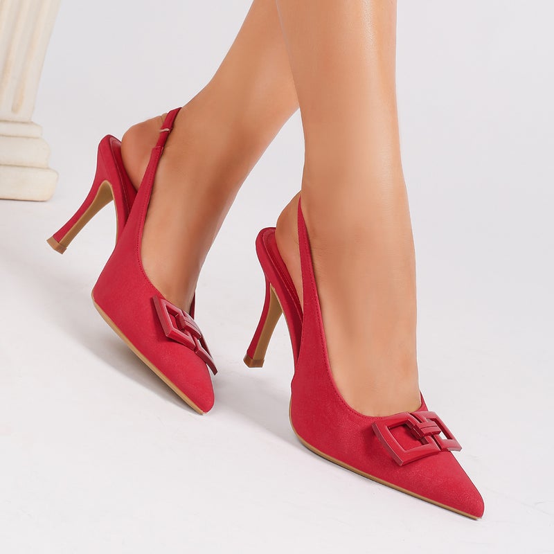 On Feet & In Love New Fashion High Heels, Stiletto Heels, Pointed Toes, Hollow Back Straps, Beautiful High Heels - Image 1