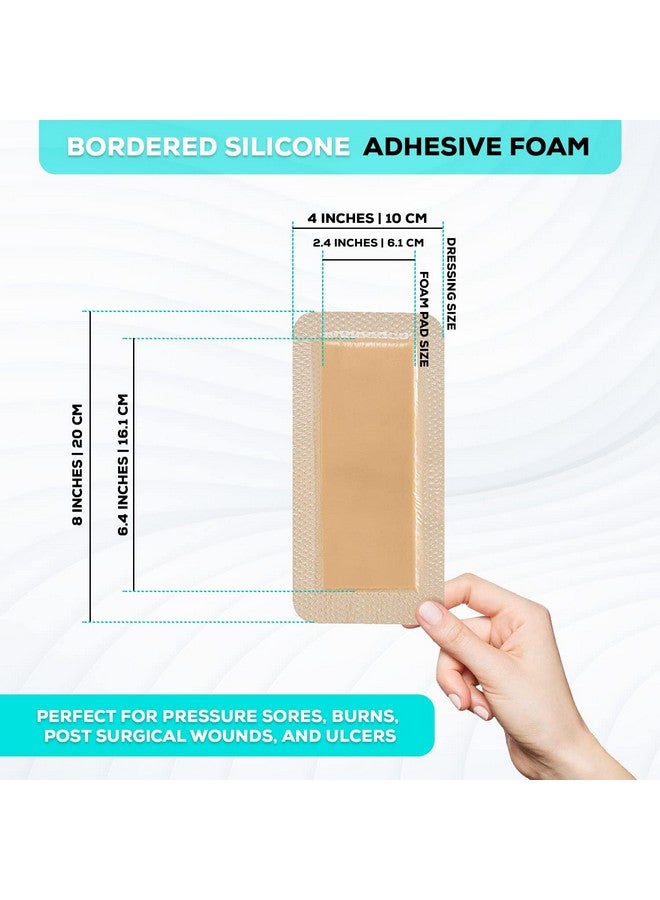 MedVance MedVanceTM Silicone - Bordered Silicone Adhesive Foam Dressing Size 4”X8” (2.4"x 6.4" Pad) Box of 5 dressings… - Image 2