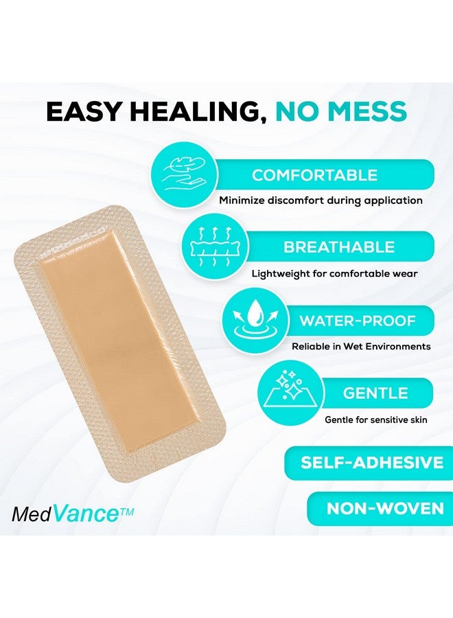 MedVance MedVanceTM Silicone - Bordered Silicone Adhesive Foam Dressing Size 4”X8” (2.4"x 6.4" Pad) Box of 5 dressings… - Image 4