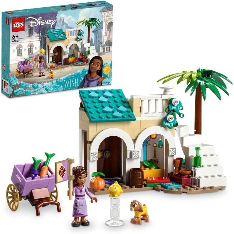 LEGO 43223 Disney Wish Asha in the City of Rosas, Wish Movie Set with Asha Minidoll, Valentino Goat Toy and Star Figures, Gift for 6 Plus Year Old Kids, Ramadan Gift Idea for Girls & Boys - Image 1