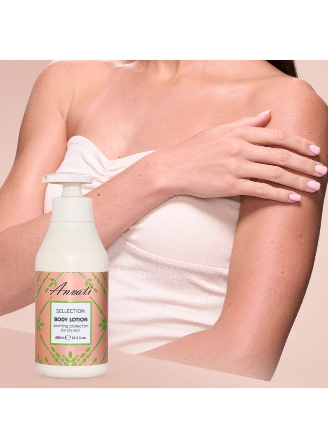 Anvati Sellection Body Lotion with Shea Butter, Aloe Vera and Vitamin B5 - Moisturiser Body Lotion for Dry & Sensitive Skin with Deep Moisture Formula for for All Skin Types- 400 ml - Image 4